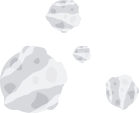 Meteors floating